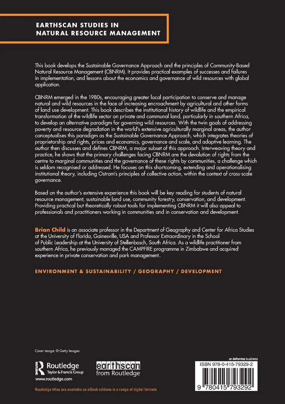 Rückseite: 9780415793292 | Sustainable Governance of Wildlife and Community-Based Natural...
