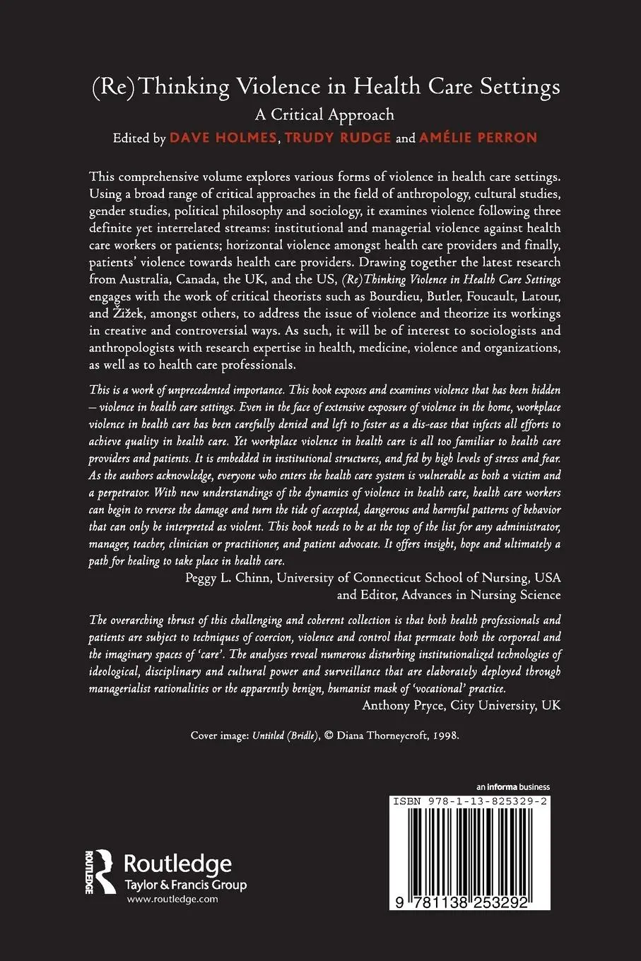 Rückseite: 9781138253292 | (Re)Thinking Violence in Health Care Settings | A Critical Approach