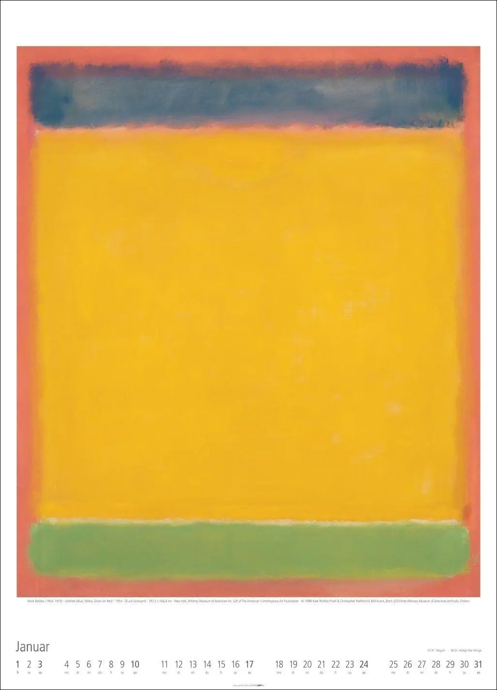 Bild: 9783839903292 | Mark Rothko Kalender 2027 | Mark Rothko | Kalender | Spiralbindung