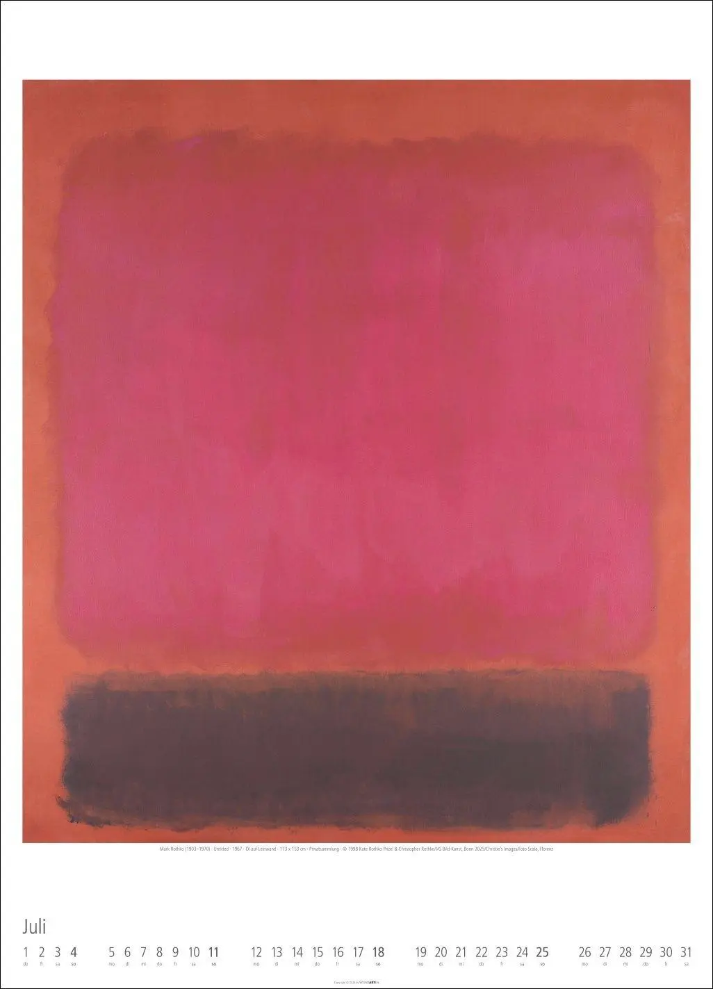 Bild: 9783839903292 | Mark Rothko Kalender 2027 | Mark Rothko | Kalender | Spiralbindung