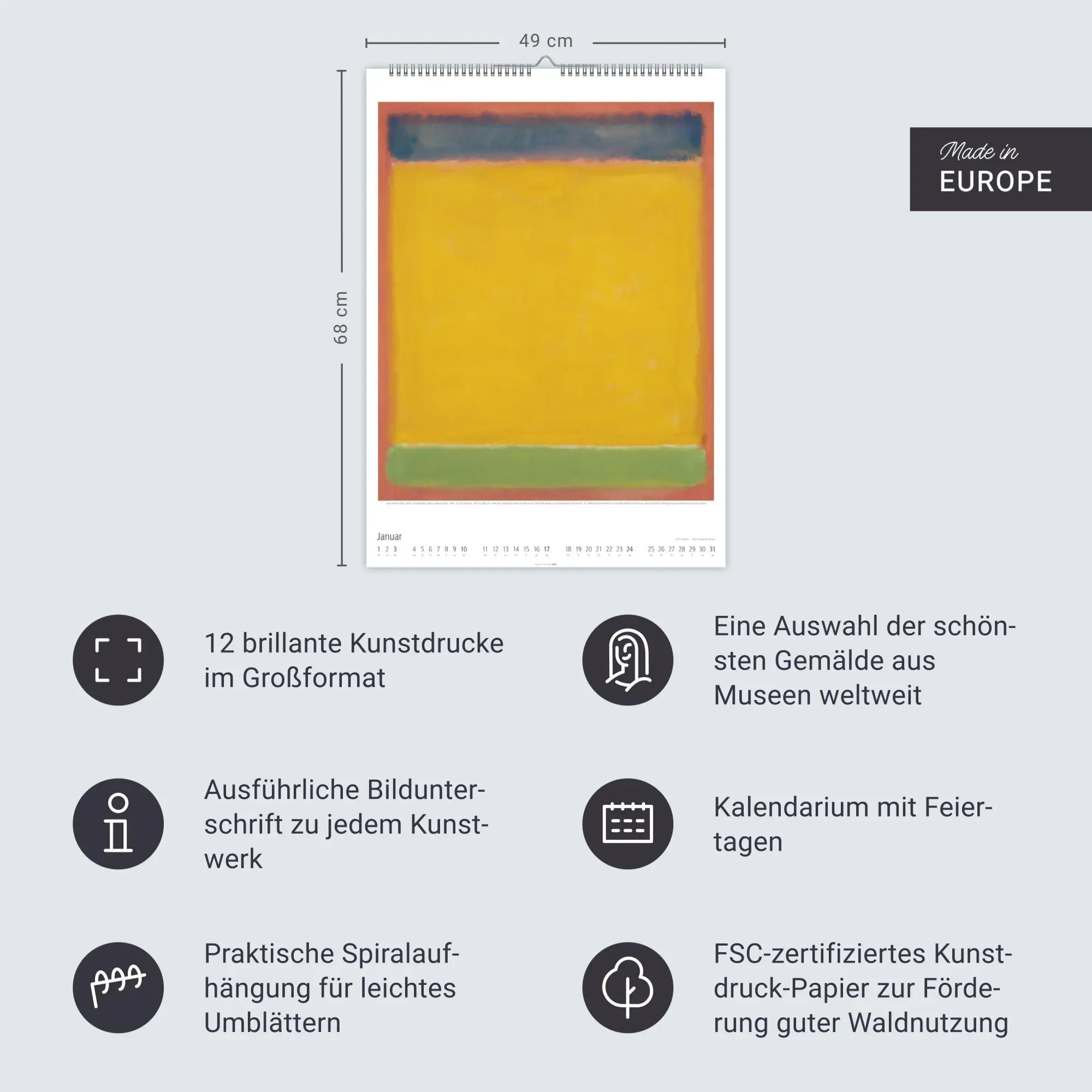 Bild: 9783839903292 | Mark Rothko Kalender 2027 | Mark Rothko | Kalender | Spiralbindung