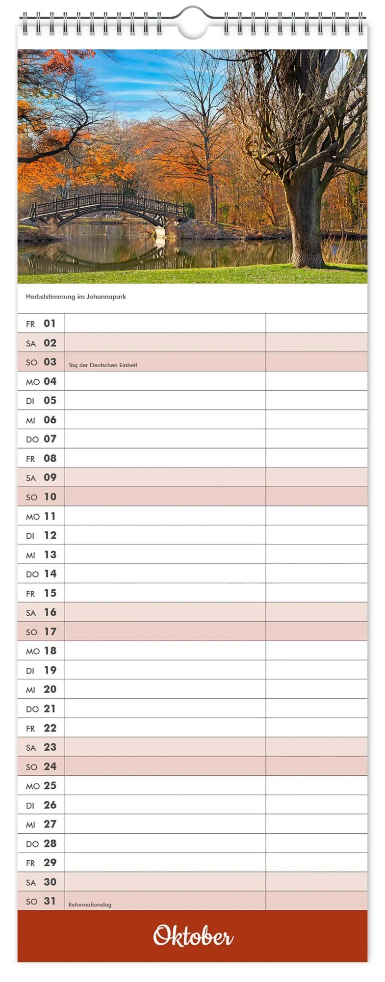 Bild: 9783912303292 | Küchenkalender Leipzig 2027 | 15 x 40cm weißes Kalendarium | Kalender