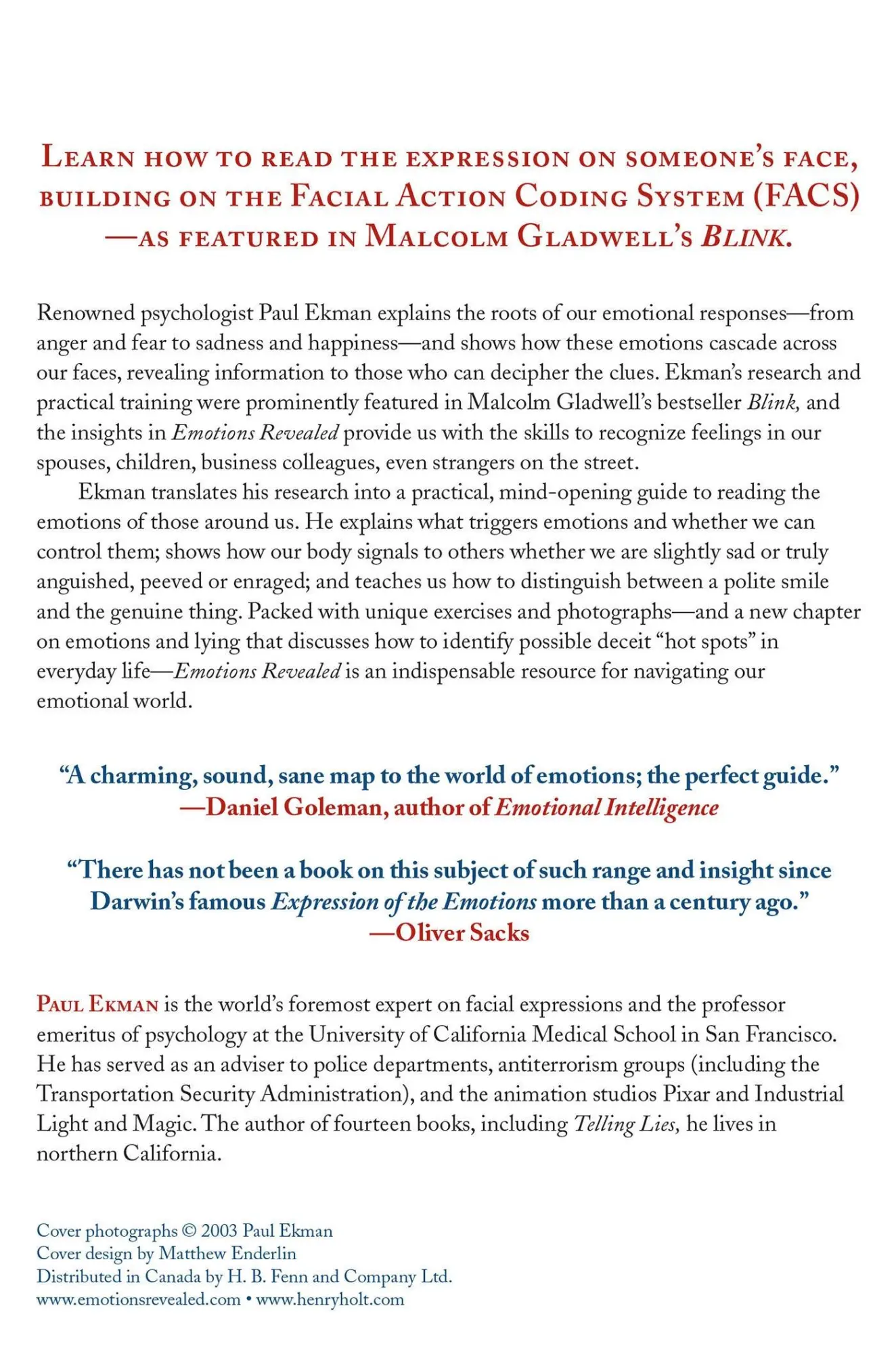 Rückseite: 9780805083392 | Emotions Revealed, Second Edition | Paul Ekman | Taschenbuch | 2007