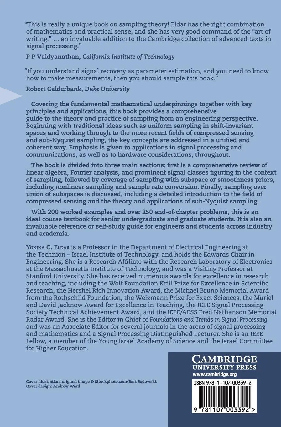 Rückseite: 9781107003392 | Sampling Theory | Yonina C. Eldar | Buch | HC gerader Rücken kaschiert