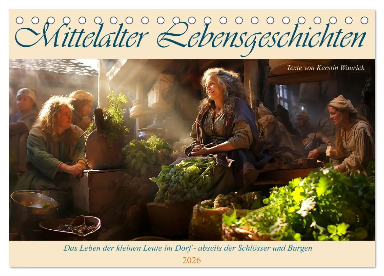 Cover: 9783457513392 | Mittelalter Lebensgeschichten (Tischkalender 2026 DIN A5 quer),...