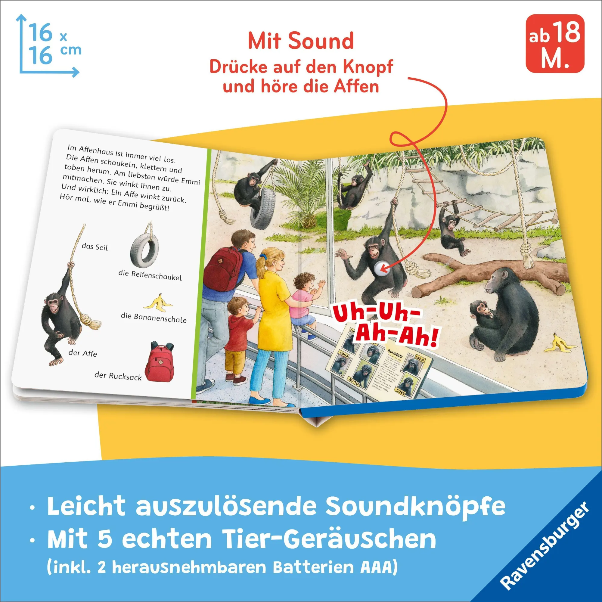 Bild: 9783473423392 | Hör mal hin - Sachen suchen, Sachen hören: Im Zoo | Frauke Nahrgang