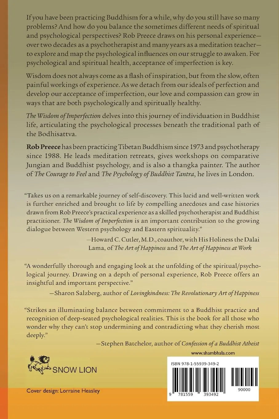 Rückseite: 9781559393492 | The Wisdom of Imperfection | Rob Preece | Taschenbuch | Englisch