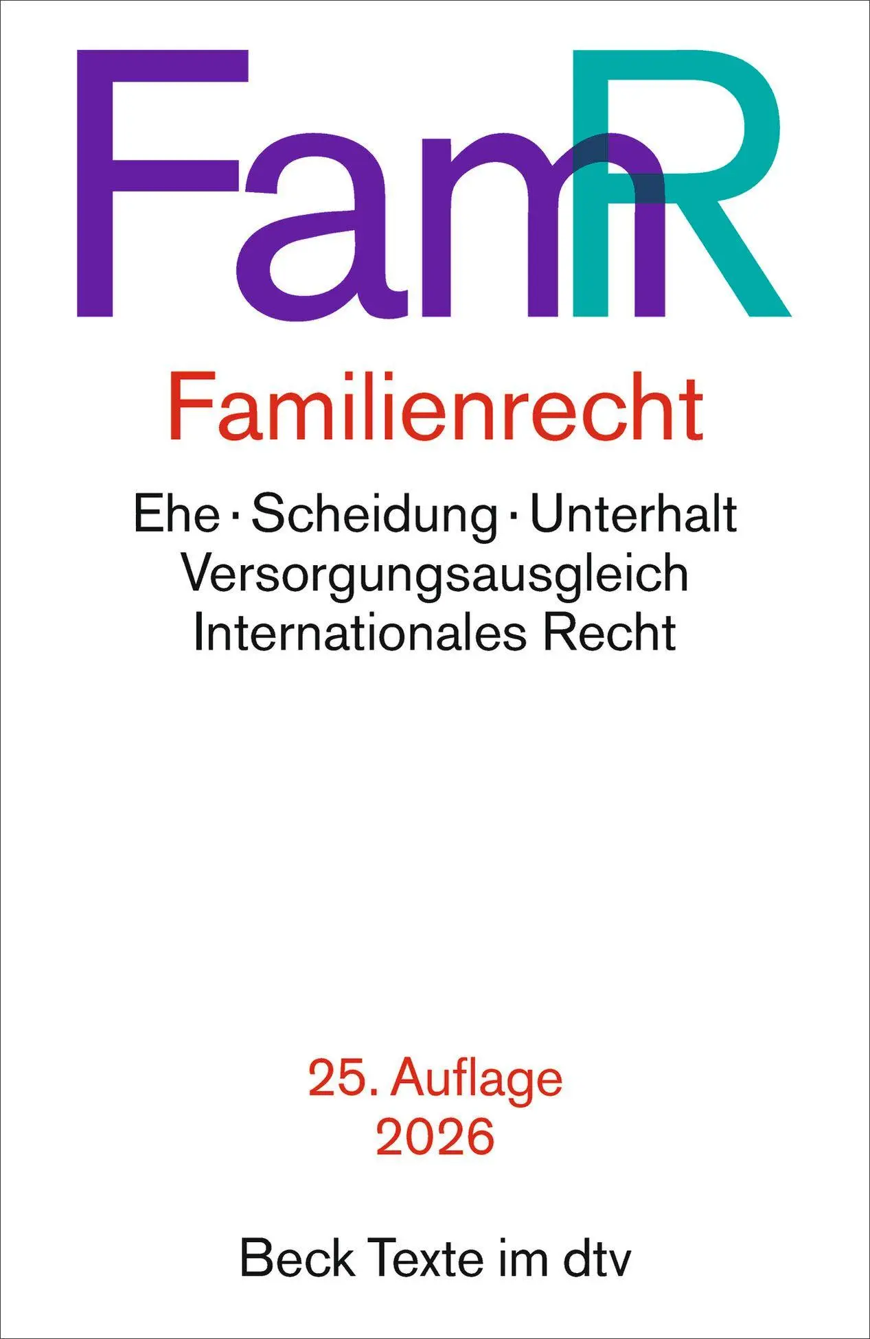 Cover: 9783423533492 | Familienrecht. FamR | Taschenbuch | Beck-Texte im dtv | 970 S. | 2026