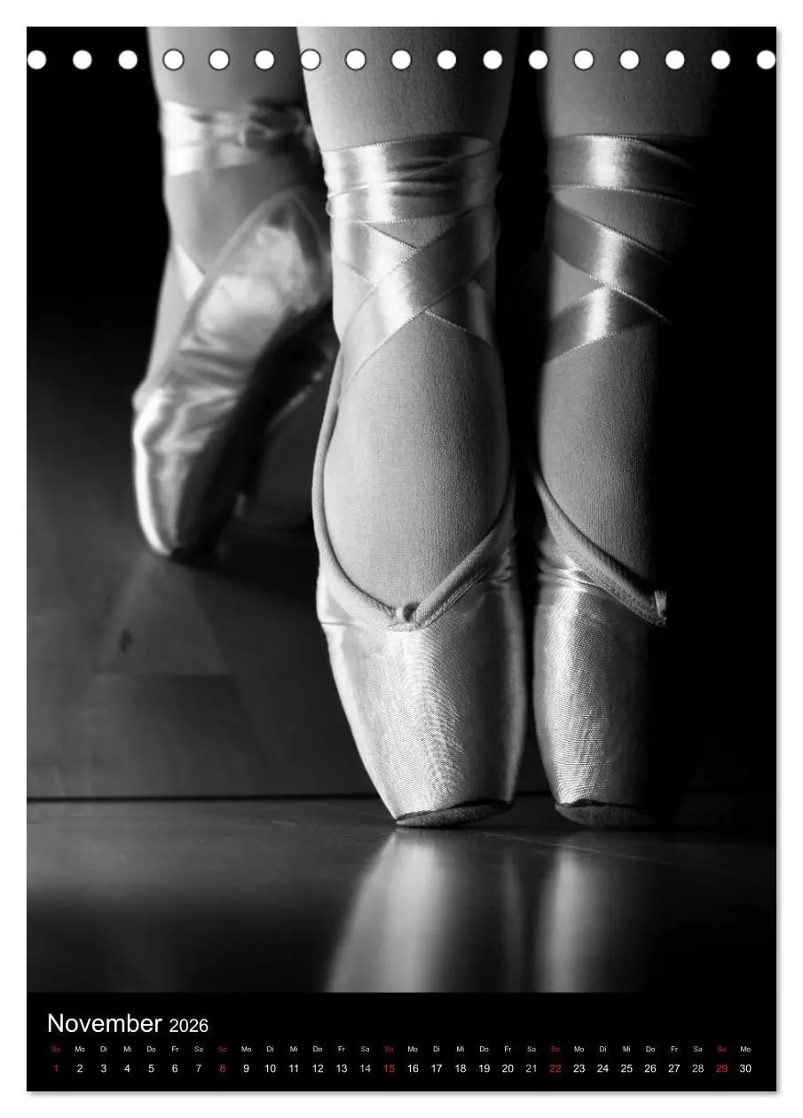 Bild: 9783516453492 | Ballett Schwarzweiss (Tischkalender 2026 DIN A5 hoch), CALVENDO...