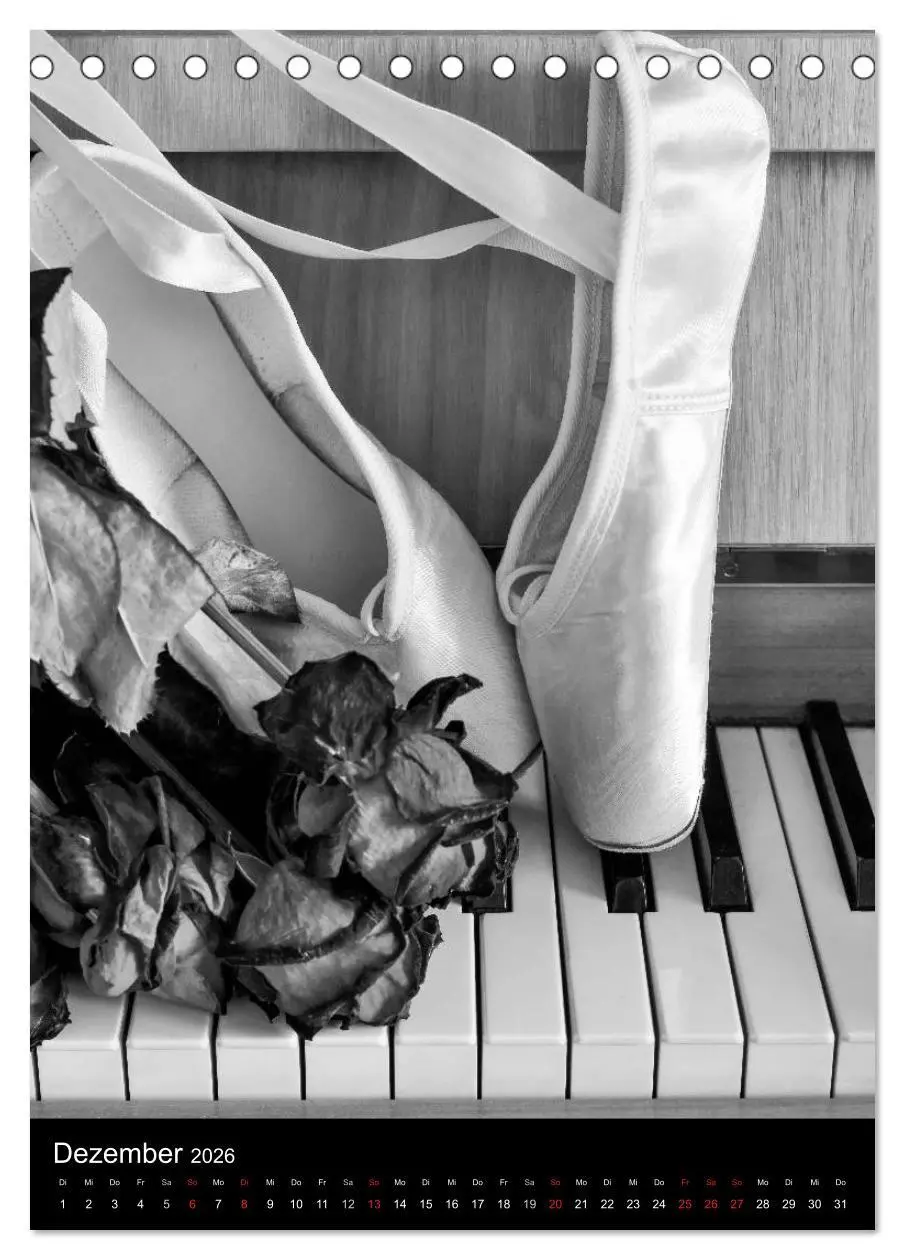 Bild: 9783516453492 | Ballett Schwarzweiss (Tischkalender 2026 DIN A5 hoch), CALVENDO...