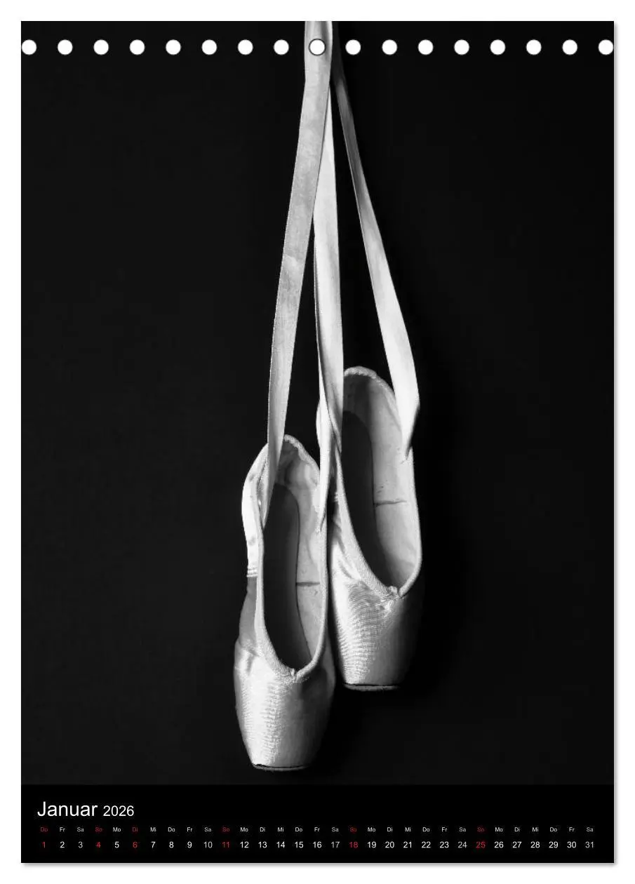 Bild: 9783516453492 | Ballett Schwarzweiss (Tischkalender 2026 DIN A5 hoch), CALVENDO...
