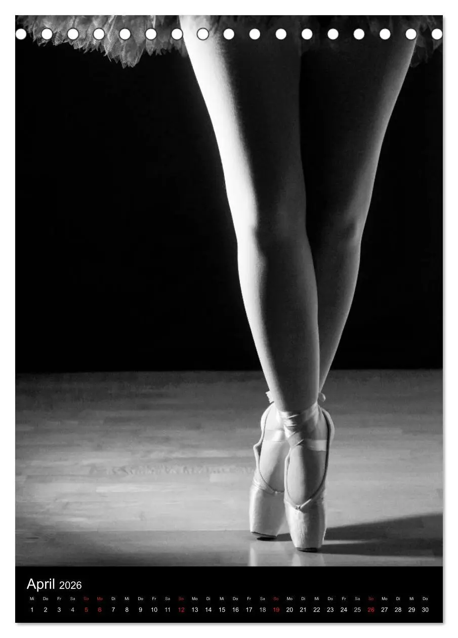 Bild: 9783516453492 | Ballett Schwarzweiss (Tischkalender 2026 DIN A5 hoch), CALVENDO...