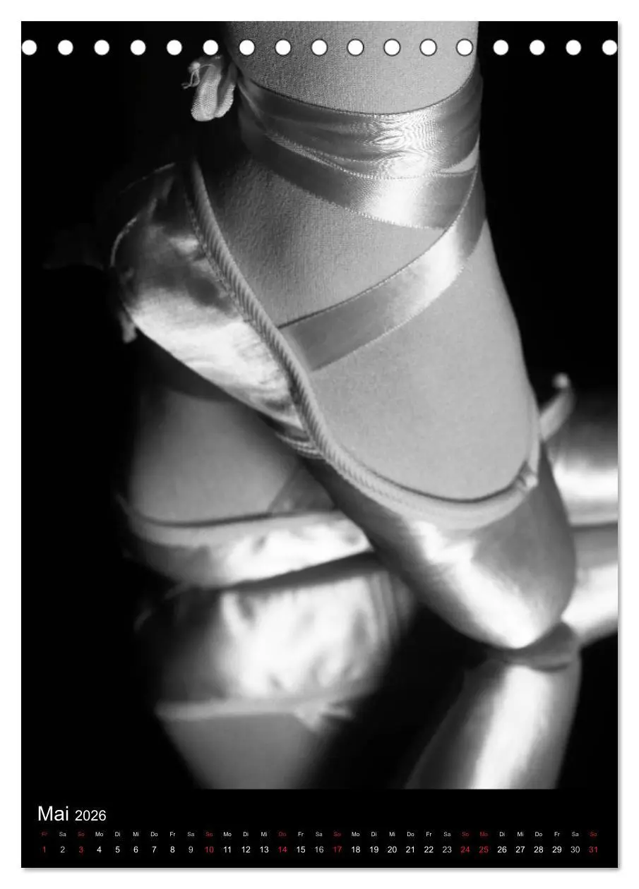 Bild: 9783516453492 | Ballett Schwarzweiss (Tischkalender 2026 DIN A5 hoch), CALVENDO...