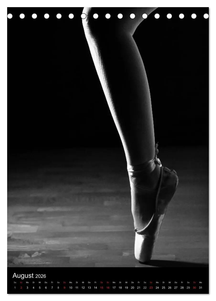 Bild: 9783516453492 | Ballett Schwarzweiss (Tischkalender 2026 DIN A5 hoch), CALVENDO...
