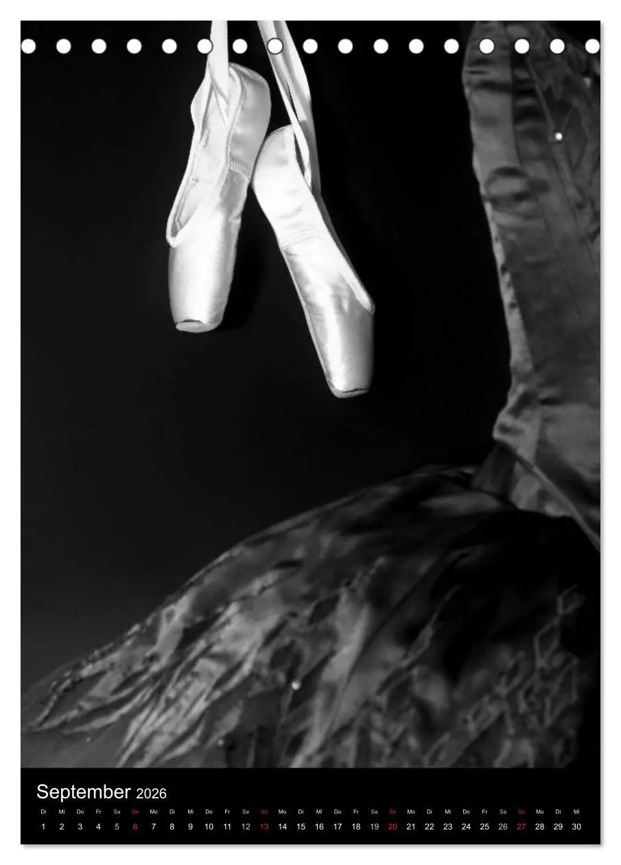 Bild: 9783516453492 | Ballett Schwarzweiss (Tischkalender 2026 DIN A5 hoch), CALVENDO...