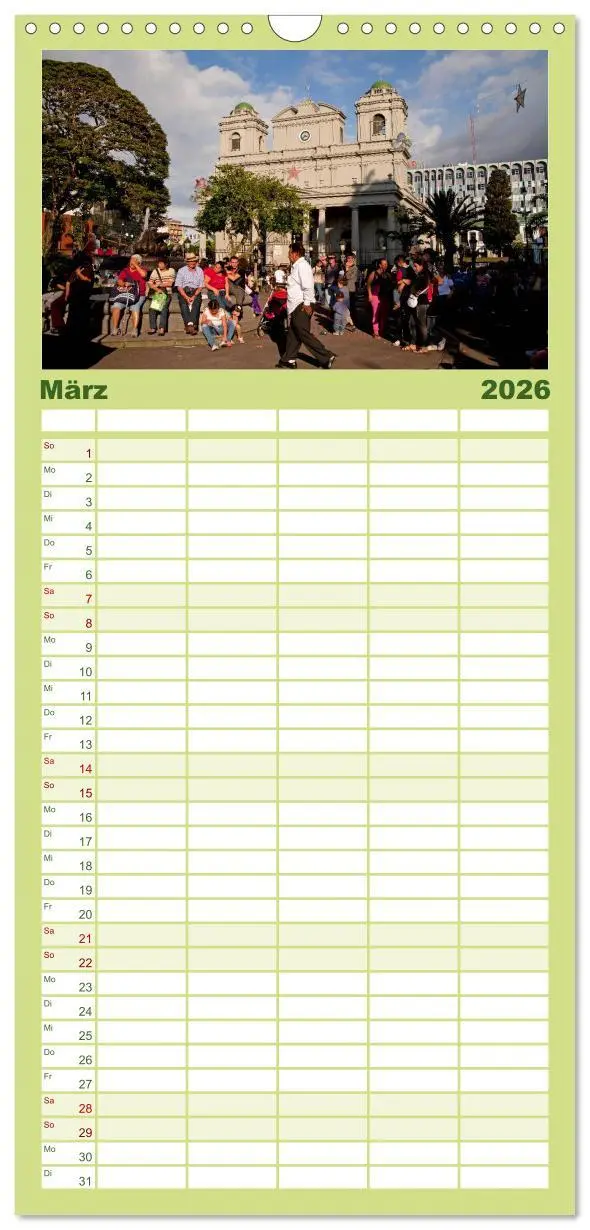 Bild: 9783516523492 | Familienplaner 2026 - Costa Rica mit 5 Spalten (Wandkalender, 21 x...