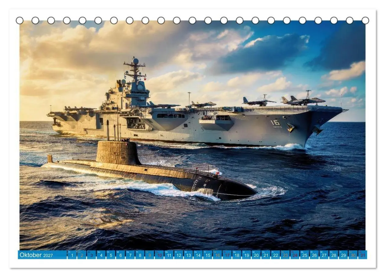 Bild: 9783516763492 | Flugzeugträger - Macht aus Stahl (Tischkalender 2027 DIN A5 quer),...