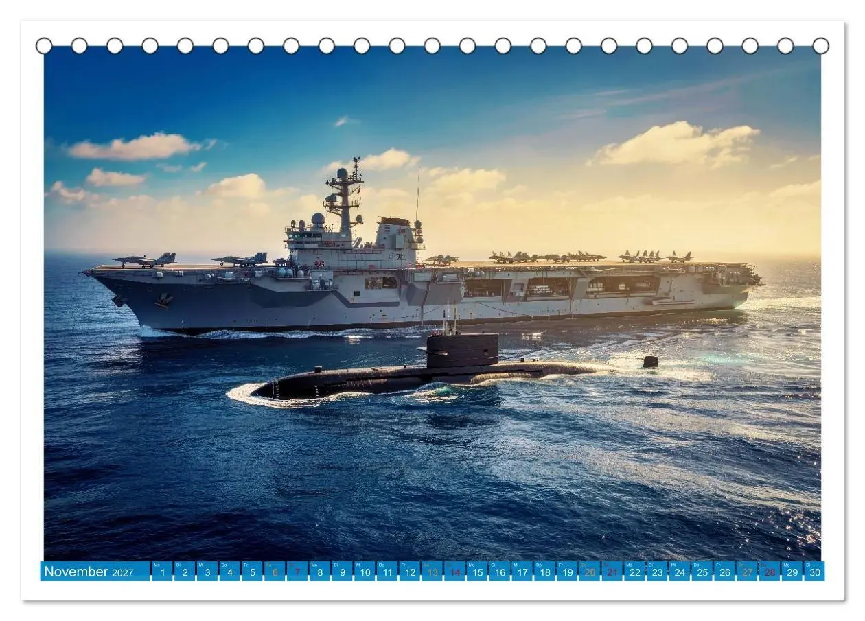 Bild: 9783516763492 | Flugzeugträger - Macht aus Stahl (Tischkalender 2027 DIN A5 quer),...