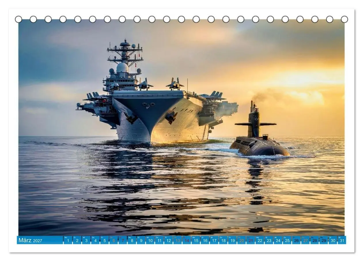 Bild: 9783516763492 | Flugzeugträger - Macht aus Stahl (Tischkalender 2027 DIN A5 quer),...