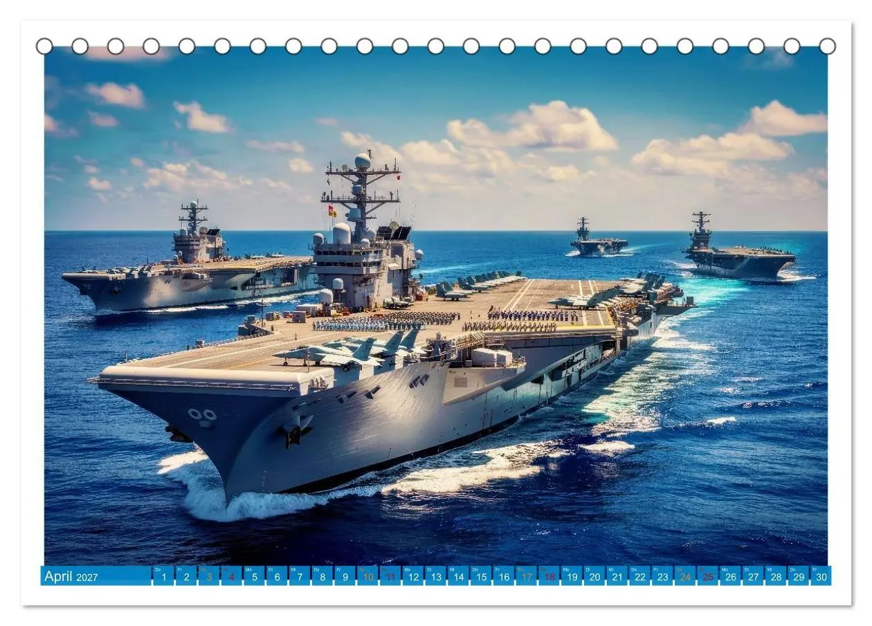 Bild: 9783516763492 | Flugzeugträger - Macht aus Stahl (Tischkalender 2027 DIN A5 quer),...