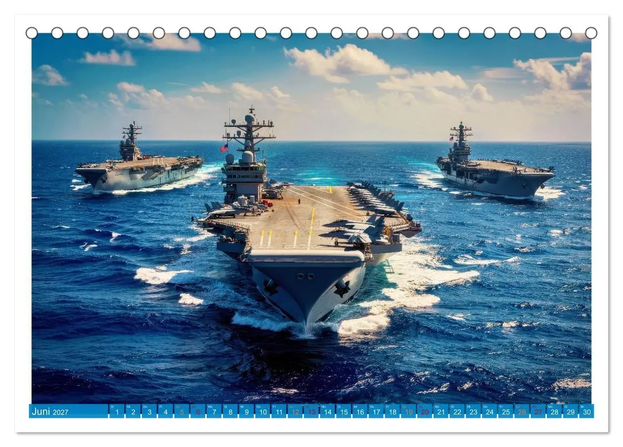 Bild: 9783516763492 | Flugzeugträger - Macht aus Stahl (Tischkalender 2027 DIN A5 quer),...