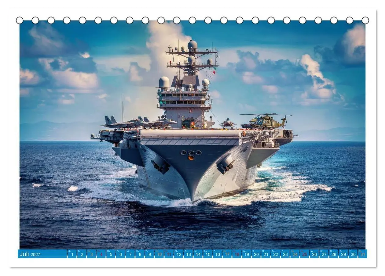 Bild: 9783516763492 | Flugzeugträger - Macht aus Stahl (Tischkalender 2027 DIN A5 quer),...