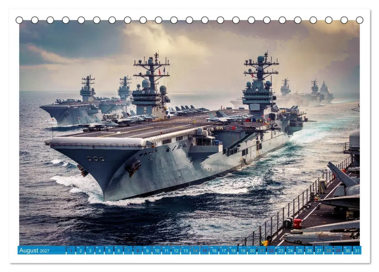 Bild: 9783516763492 | Flugzeugträger - Macht aus Stahl (Tischkalender 2027 DIN A5 quer),...
