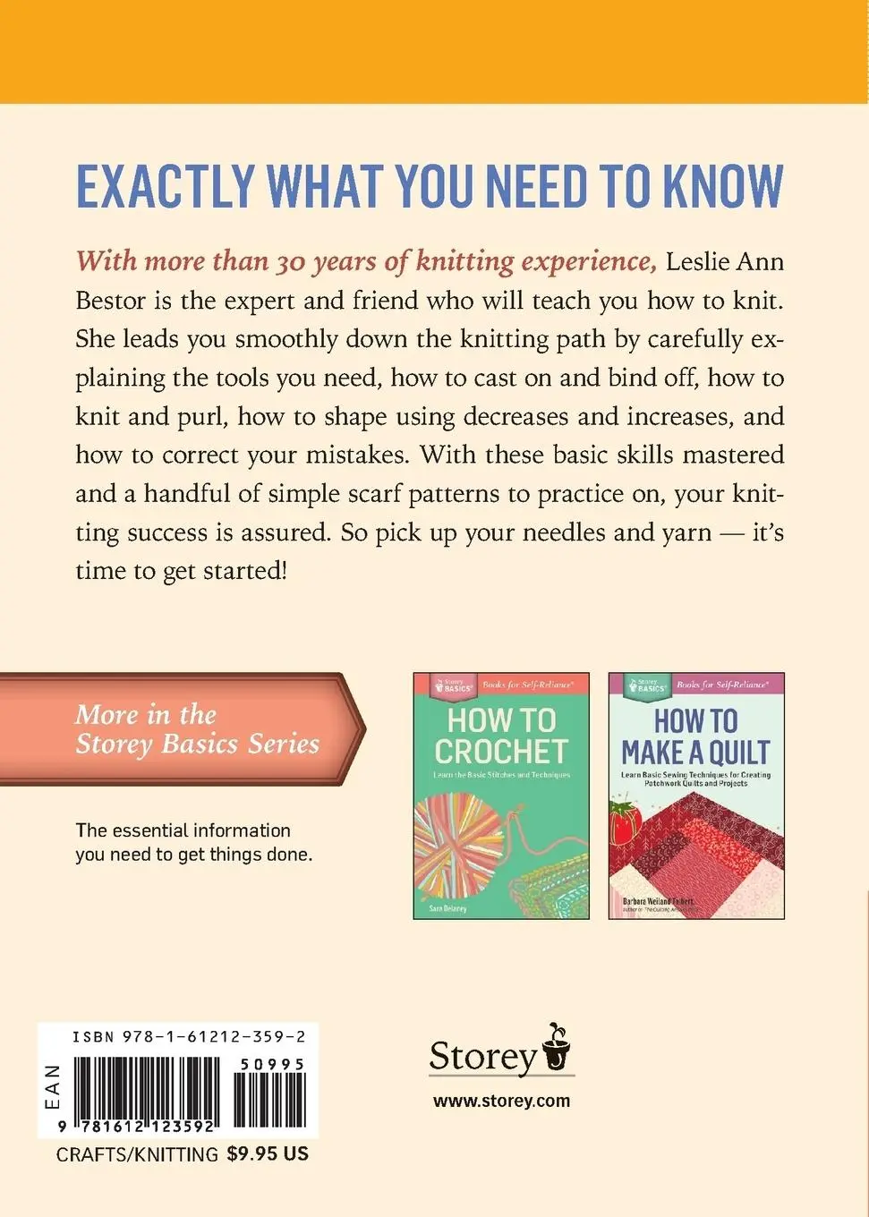 Rückseite: 9781612123592 | How to Knit | Leslie Ann Bestor | Taschenbuch | Englisch | 2014