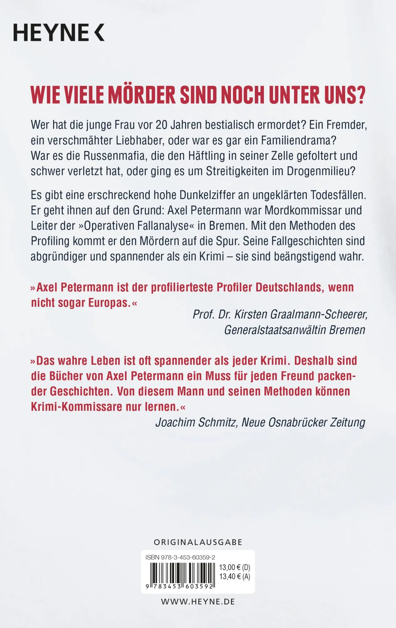 Bild: 9783453603592 | Der Profiler | Ein Spezialist für ungeklärte Morde berichtet | Buch