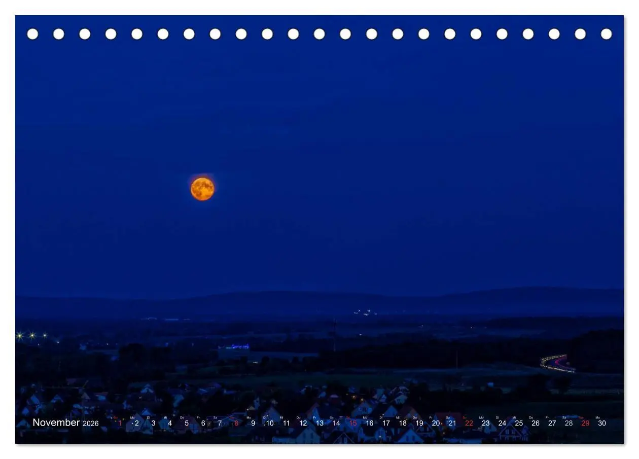 Bild: 9783516063592 | Unterfranken bei Nacht (Tischkalender 2026 DIN A5 quer), CALVENDO...