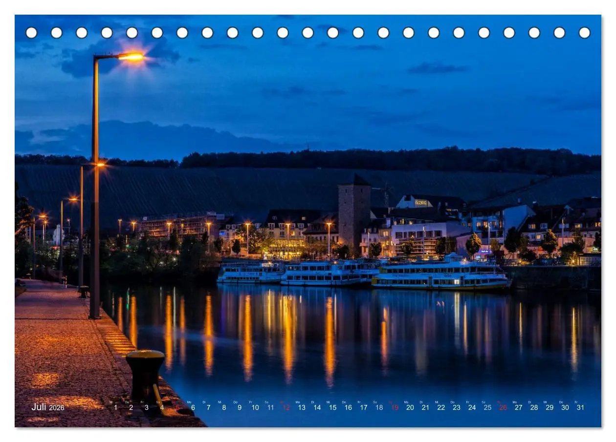 Bild: 9783516063592 | Unterfranken bei Nacht (Tischkalender 2026 DIN A5 quer), CALVENDO...