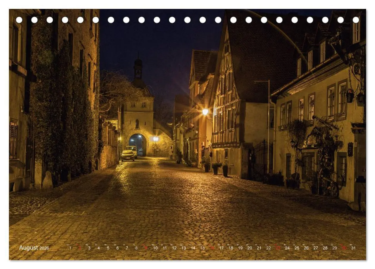 Bild: 9783516063592 | Unterfranken bei Nacht (Tischkalender 2026 DIN A5 quer), CALVENDO...