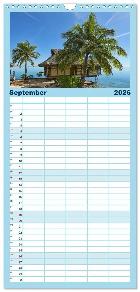 Bild: 9783516513592 | Familienplaner 2026 - Südsee-Inseln. Von Fidschi bis Bora Bora mit...