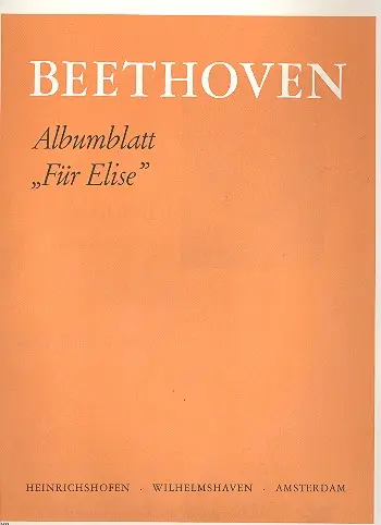 Cover: 9790204403592 | Fur Elise | Ludwig van Beethoven | Buch | Heinrichshofen Verlag