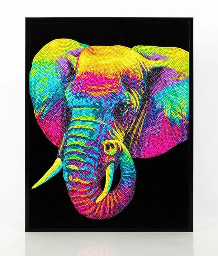 Cover: 4895225943692 | DIAMOND DOTZ - Diamond Painting Neon Elefant | Kit (Bastelset) | 2025