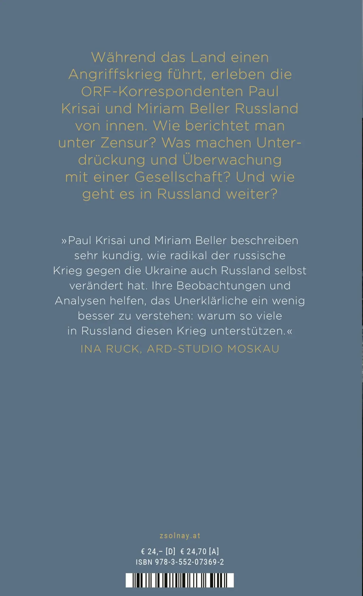 Bild: 9783552073692 | Russland von innen | Leben in Zeiten des Krieges | Paul Krisai (u. a.)