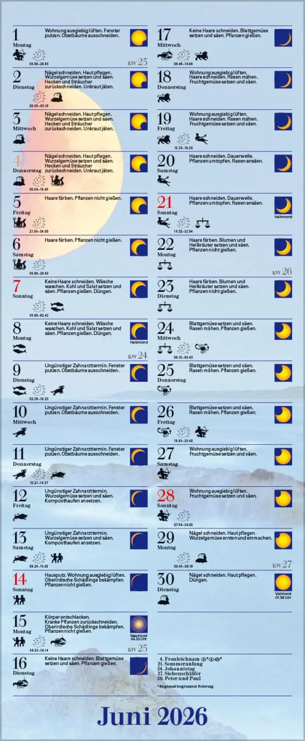 Bild: 9783731883692 | Mond-Planer 2026 | Verlag Korsch | Kalender | Spiralbindung | 13 S.