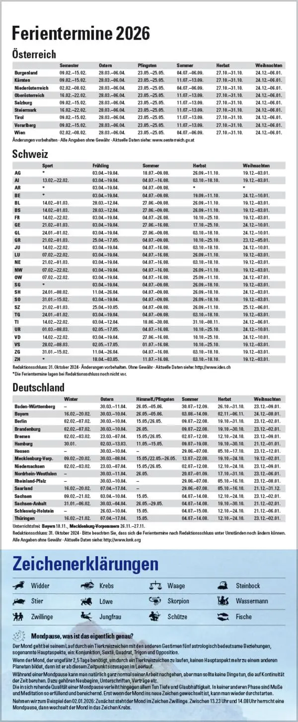 Bild: 9783731883692 | Mond-Planer 2026 | Verlag Korsch | Kalender | Spiralbindung | 13 S.