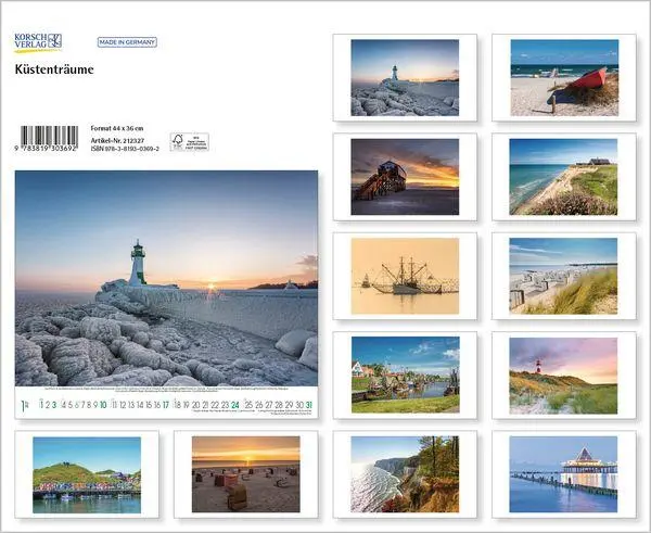 Bild: 9783819303692 | Küstenträume 2027 | Verlag Korsch | Kalender | 14 S. | Deutsch | 2027