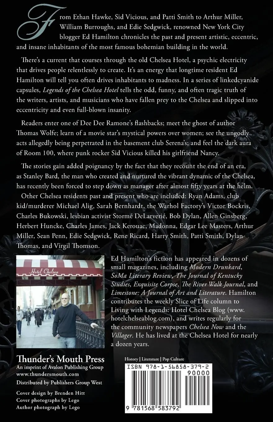 Rückseite: 9781568583792 | Legends of the Chelsea Hotel | Ed Hamilton | Taschenbuch | Englisch