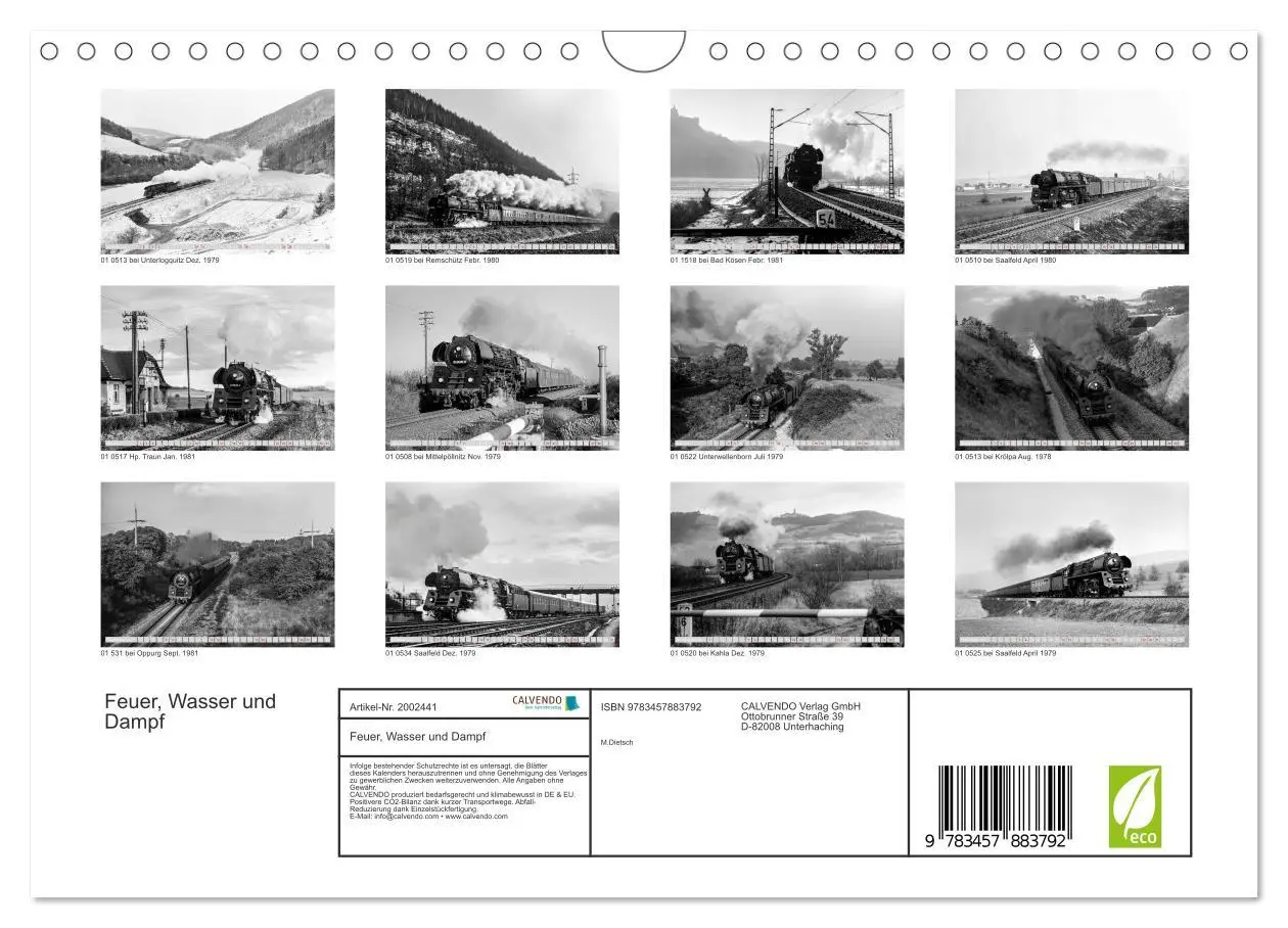 Bild: 9783457883792 | Feuer, Wasser und Dampf (Wandkalender 2026 DIN A4 quer), CALVENDO...