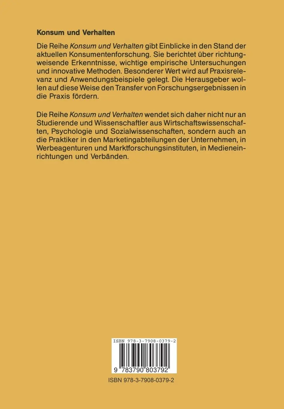 Rückseite: 9783790803792 | Lebensstilorientierte Marketing-Theorie | Thomas E. Banning | Buch | x