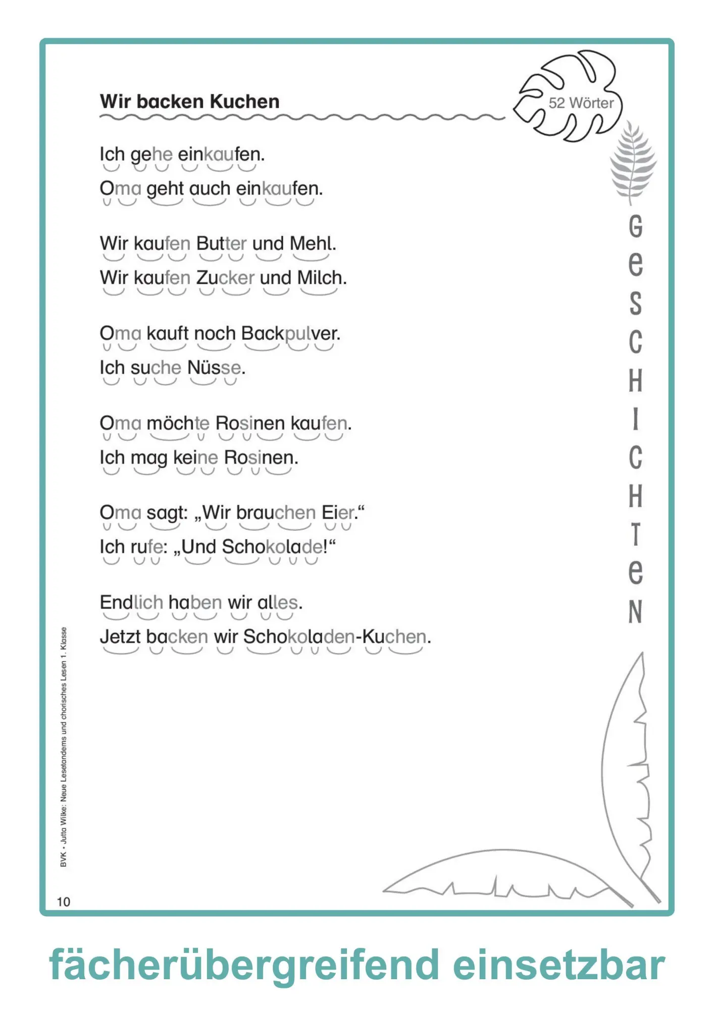 Bild: 9783965203792 | Neue Lesetandems und chorisches Lesen 1. Klasse | Jutta Wilke | 32 S.
