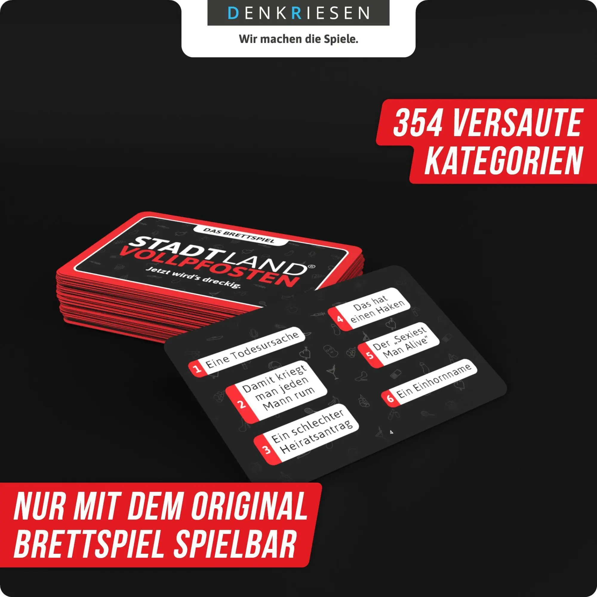 Bild: 4260528093892 | DENKRIESEN - STADT LAND VOLLPFOSTEN® - Das Brettspiel - ERWEITERUNG...