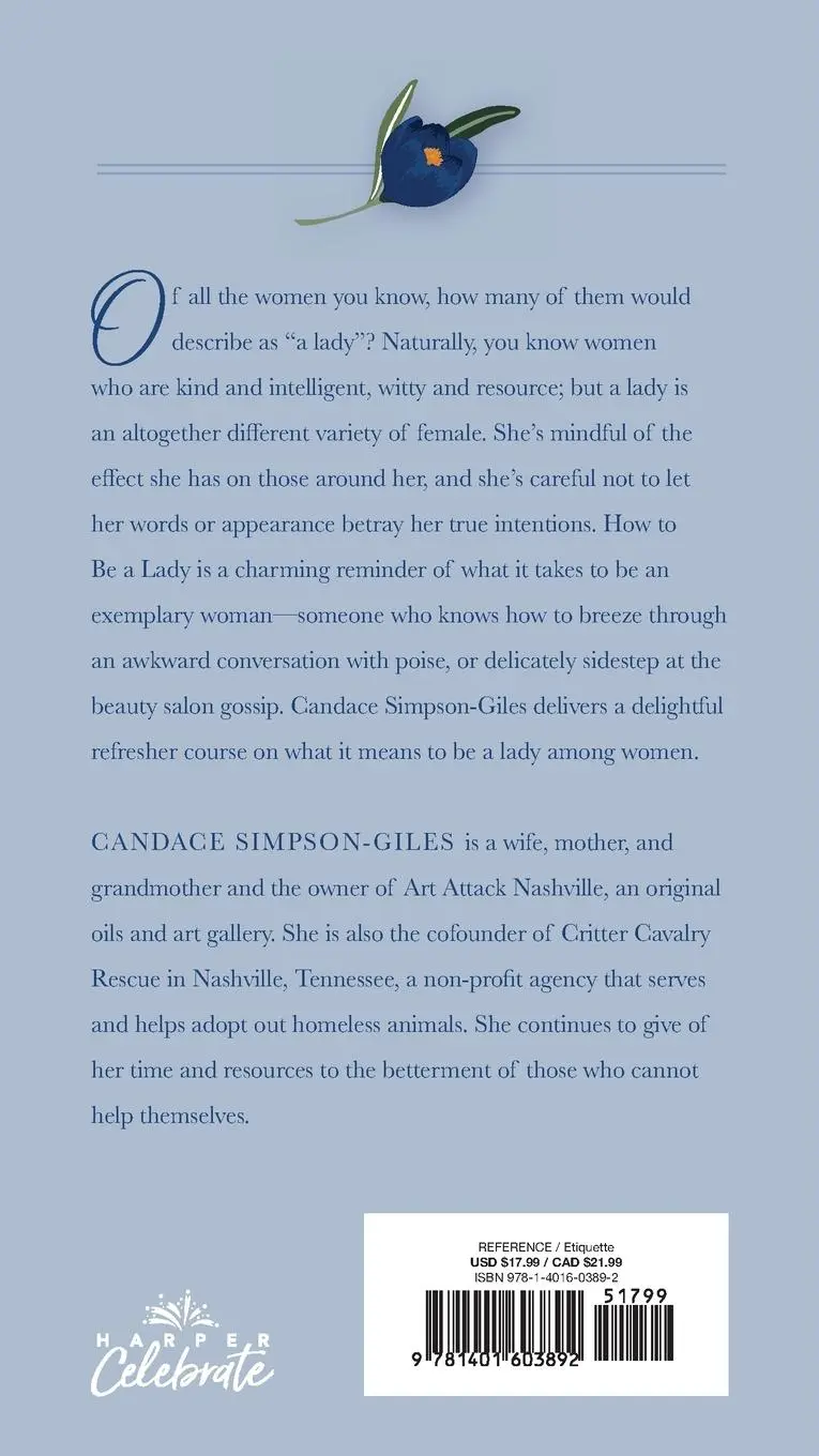 Rückseite: 9781401603892 | How to Be a Lady Revised and Expanded | Candace Simpson-Giles | Buch