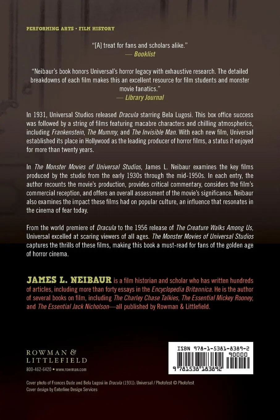 Rückseite: 9781538183892 | The Monster Movies of Universal Studios | James L. Neibaur | Buch
