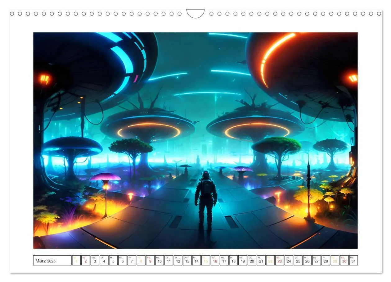 Bild: 9783383903892 | KI-Impressionen der Zukunft (Wandkalender 2025 DIN A3 quer),...