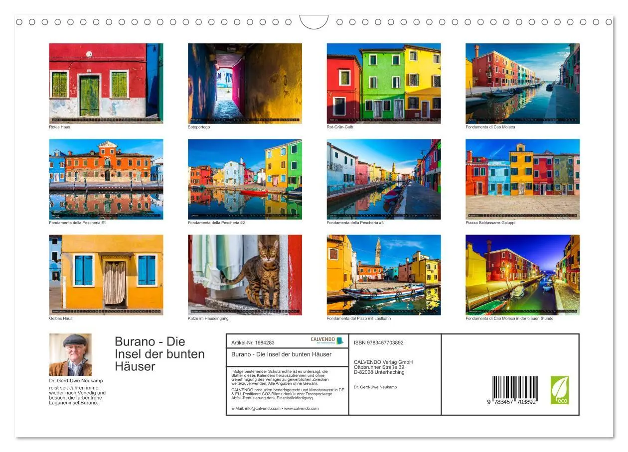 Bild: 9783457703892 | Burano - Die Insel der bunten Häuser (Wandkalender 2026 DIN A3...