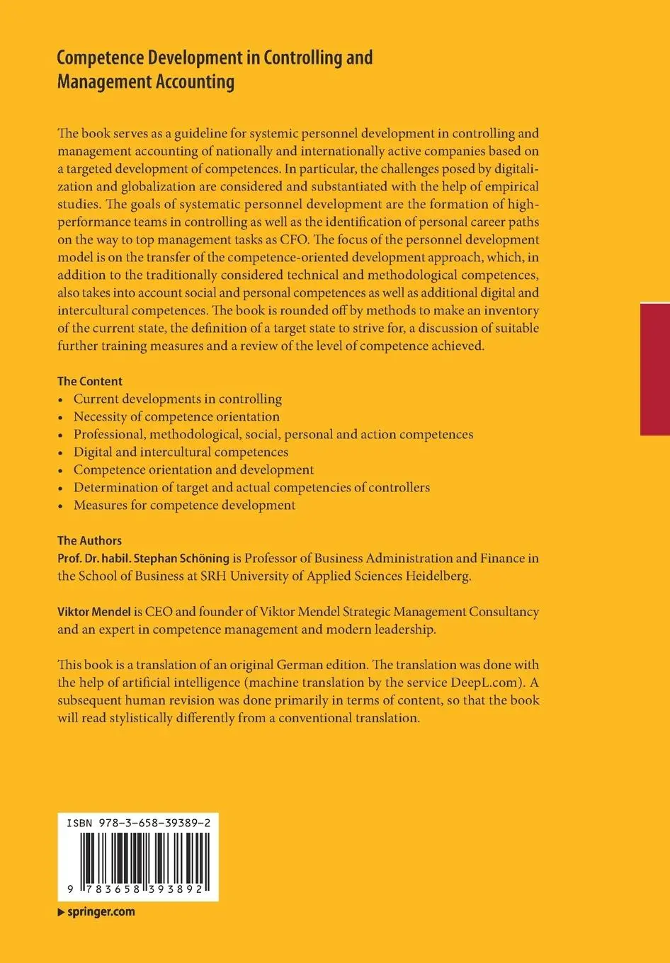 Rückseite: 9783658393892 | Competence Development in Controlling and Management Accounting | Buch