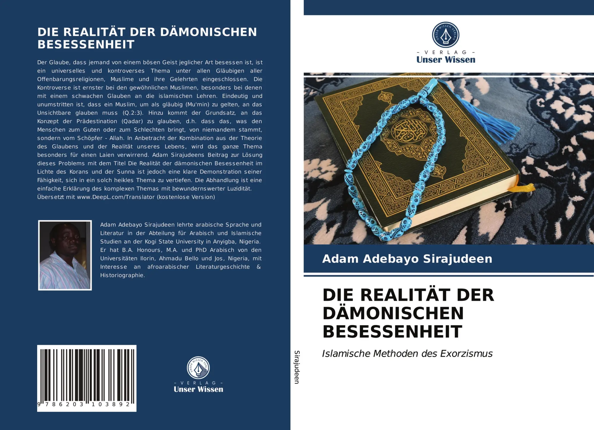 Cover: 9786203103892 | DIE REALITÄT DER DÄMONISCHEN BESESSENHEIT | Adam Adebayo Sirajudeen